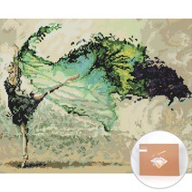 아트조이 DIY 보석 십자수 캔버스형 50 x 40 cm, 자유 여인, 1세트