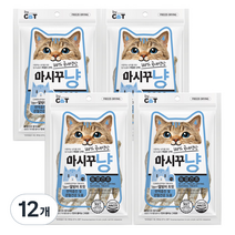 바이캣 마시꾸냥 동결건조 열빙어 트릿 고양이 간식 생선 17g, 12개
