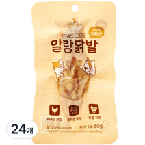 도그퓨어 강아지 고양이 자연식 특식 말랑닭발, 닭고기맛, 30g, 24개