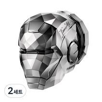 스턴 마블 차량용 방향제 자동차 디퓨저, 2세트, 미드나잇블랙 아이언맨, 프레쉬포레스트