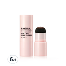 쏘내추럴 헤어 라인 커버 쿠션 2.5g, 라이트 브라운, 6개