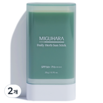 미구하라 데일리 허브 선스틱 SPF50+ PA++++, 20g, 2개