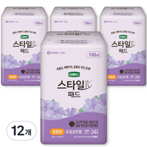 디펜드 여성용 스타일 참숯 패드 중용량, 24개입, 12개