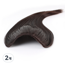 픽앤웨어 여자 긴머리용 헤어뽕 미디움 부분가발 11 x 26 cm, 내츄럴 브라운, 2개