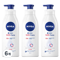 니베아 SOS 케어 바디로션, 400ml, 6개