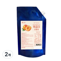 오붐 복숭아 리플잼, 2개, 1kg