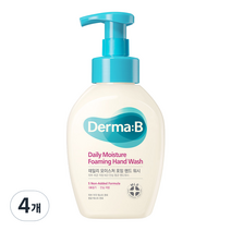 더마비 데일리 모이스처 포밍 핸드 워시 파우더리 앤 바닐라, 4개, 500ml