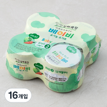 상하목장 베이비 유기농 요거트 사과당근, 85g, 16개입