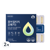 그린스토어 퓨어 알티지 오메가3, 2개, 60정, 60정