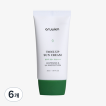 아르비엔 비건 무기자차 톤업 선크림 SPF50+ PA++++, 50ml, 6개