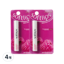소프트립스 라즈베리 림밤, 혼합색상, 2g, 4개