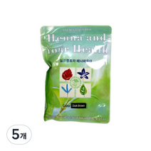 실크플로라 헤나 파우더 100g, 5개, 다크브라운