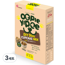 브레드가든 반려동물 우피이피 연어칩 토핑 10g + 컵케이크 믹스 150g 간식 DIY 세트, 3세트, 연어