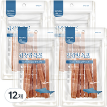 네츄럴랩 강아지 건강한 육포 간식 스틱, 연어, 80g, 12개