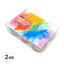 신우 도안없는 수채화 모자이크 마스킹테이프 미술놀이 12색 테이프12개, 2세트