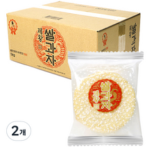 제왕 쌀과자 원형 바삭한맛, 1kg, 2개
