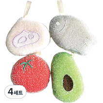hillo 이지 아크릴 스펀지 수세미 농장, 4개입, 4세트