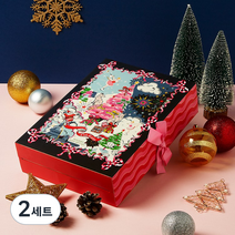 캐스키드슨 홀리데이 크리스마스 어드벤트 캘린더 바디케어 24종 세트 + 쇼핑백, 2세트