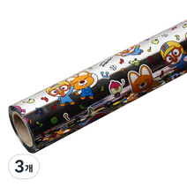 위드 뽀로로 증착롤 포장지 대 53cm x 12m, 실버, 3개