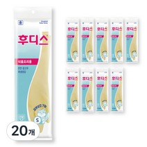 후디스 고무장갑 S, 아이보리, 20개