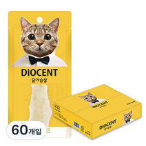 디오센트 고양이 간식 통살 닭 22g, 닭가슴살, 60개입