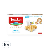 로아커 웨하스 밀크, 180g, 6개