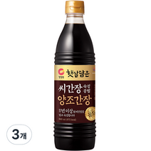 대상 청정원 씨간장 숙성 양조간장 골드, 3개, 840ml