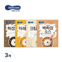 베베쿡 처음먹는 백짜장 소스, 200g, 3개