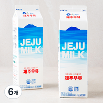 제주우유, 900ml, 6개