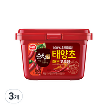 해표 순창궁 태양초 매운 고추장, 500g, 3개