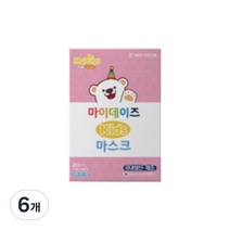 마이데이즈 일회용 컬러 키즈 덴탈마스크 S, 20개입, 아일랜드 연핑크, 6개