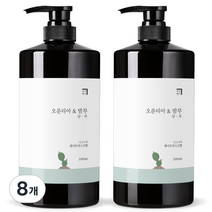 살림백서 오푼티아&밤부 샴푸 화이트머스크향, 1000ml, 8개