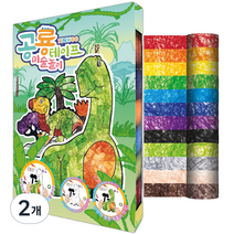 신우리테일 12색 공룡 크레용 모자이크 마스킹테이프 키트 엄마표 미술놀이 테이프12개+도안12장, 단품, 2개