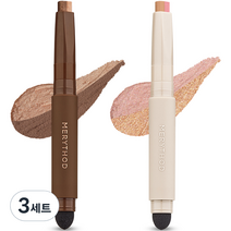 메리쏘드 투톤 섀도우 0.9g x 2종 세트, 3세트, 골든헤이즐, 글리터탭