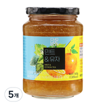 초록원 민트 유자차, 560g, 5개