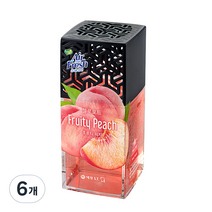 에어후레쉬 젤로포트 실내용 방향제 본품 후루티 피치, 120g, 6개, 과일/트로피칼향
