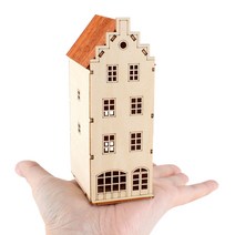 영공방 미니 베른하우스 B 조립 키트, 4개, 혼합색상