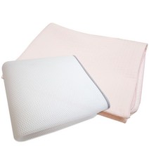 화모베이비 소프트 3중직 거즈 커버분리형 사계절 아기 매쉬 매트, 피치핑크