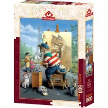 아트퍼즐 화가 냥이 직소퍼즐 AR5087, 혼합색상, 500피스