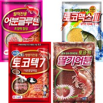 토코 떡밥 싹쓰리텐2 토코텍7   딸기어분   어분글루텐   토코맥스3 세트, 1세트