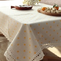 깔끔한 패턴 린넨 식탁보, TYPE4, 70 x 70cm