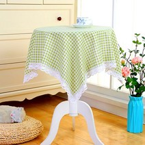 빈테리어 라운드 패턴 레이스 식탁보, 11, 110 x 110 cm