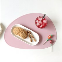 에이드엘 슬림 몽돌 실리콘 테이블매트 2p, 인디핑크, 386 x 267mm