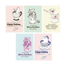 아이씨엘디자인 크리스마스 카드 UNIQ 5종 세트, 혼합색상, 4세트
