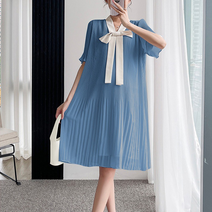 스타 임산부 쇼리 잔플리츠 원피스