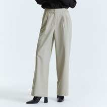 미쏘 여성용 165cm 10부 투턱 와이드 슬랙스
