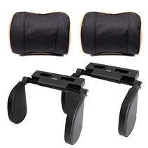 카템 밸런스 헤드레스트 목쿠션 + 보조 목쿠션, 블랙, 2세트