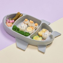 네이쳐러브메레 유아용 ABC 비행기 흡착식판, 라이트그레이, 단품