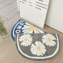 진심디자인 코스모스 반원 러그, 02 그레이