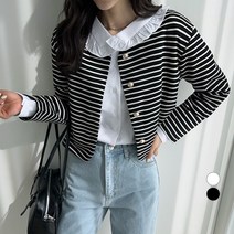 세컨그라운드 여성용 베이직 단가라 자켓